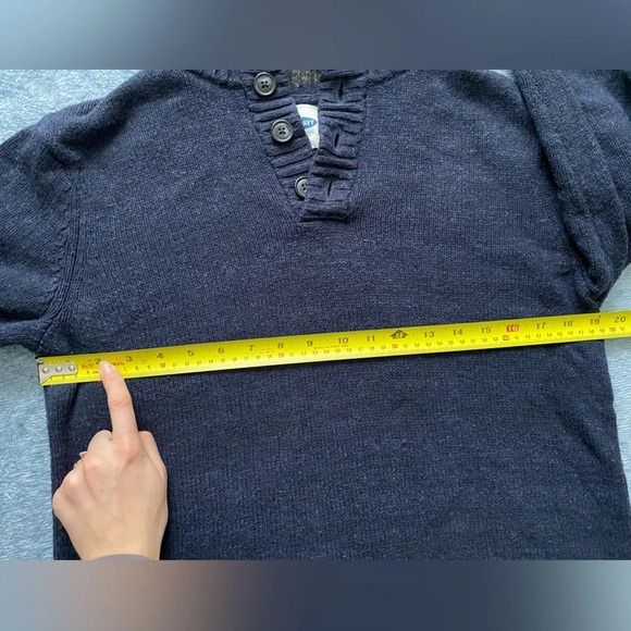 OLD NAVY Men’s Warm  Wool Cotton 1/4 Button Turtleneck Sweater Size M - Picture 9 of 11